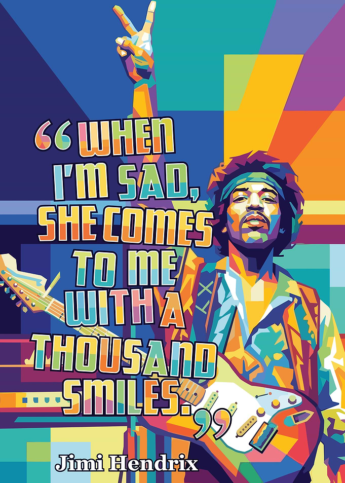 Jimi Hendrix Pop Art Quote