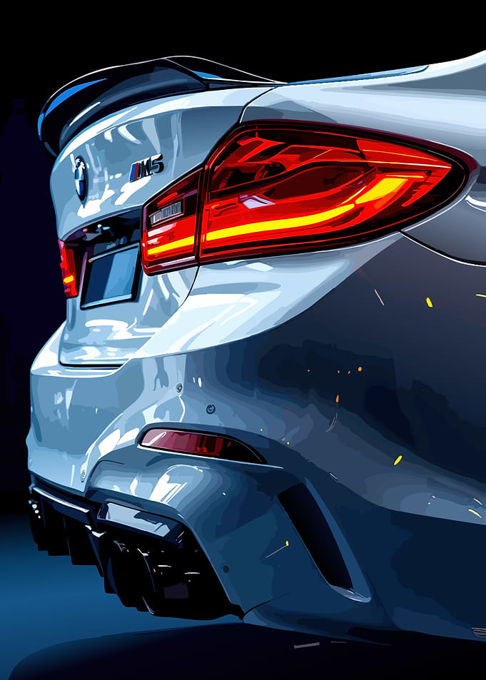 BMW M5 Rear View
