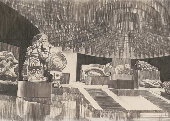 Ancient Sculptures in a Museum