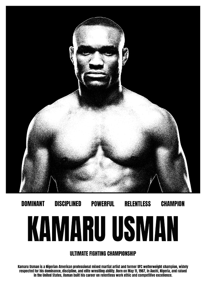 Kamaru Usman UFC Poster