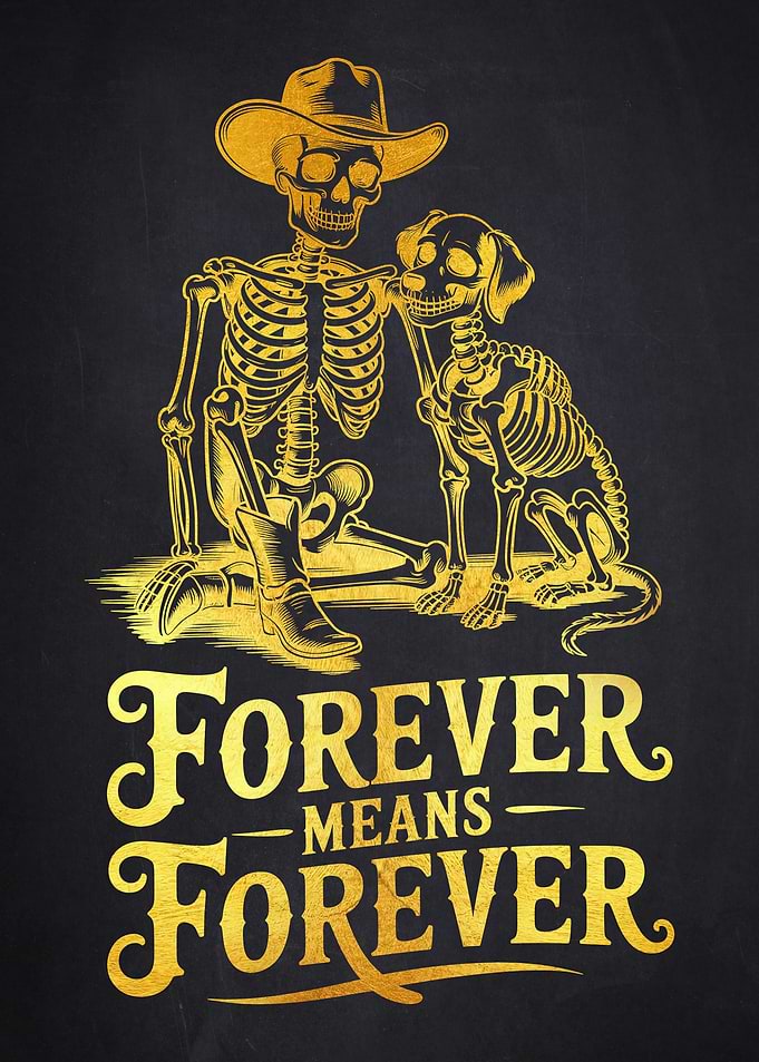 Skeleton Cowboy and Dog Forever