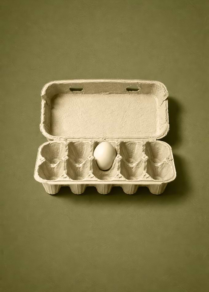 Single Egg in Carton