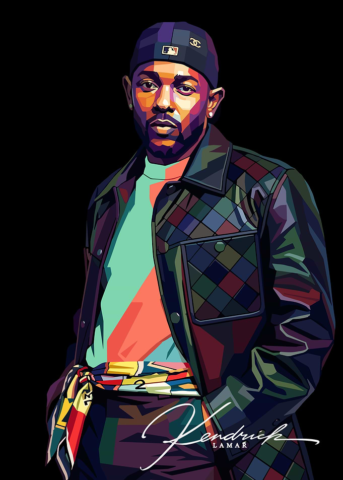 Kendrick Lamar Pop Art Portrait