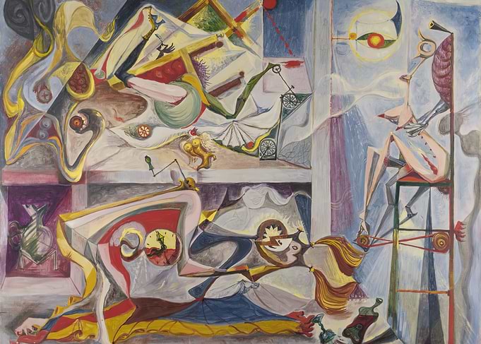 andre masson Surrealist Composition with Figures and Objects