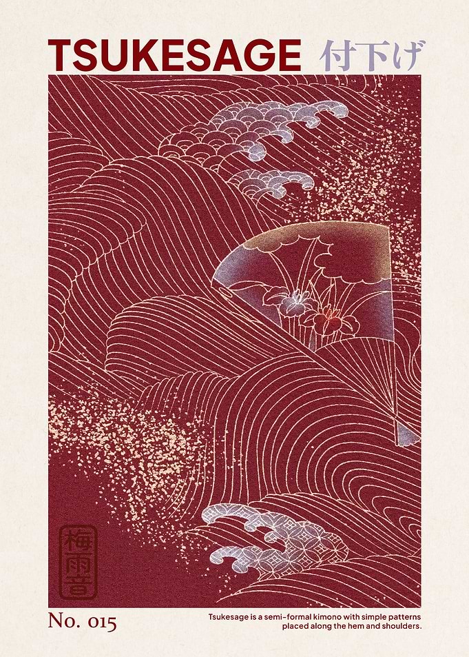 Traditional Japanese Kimono Pattern Skan