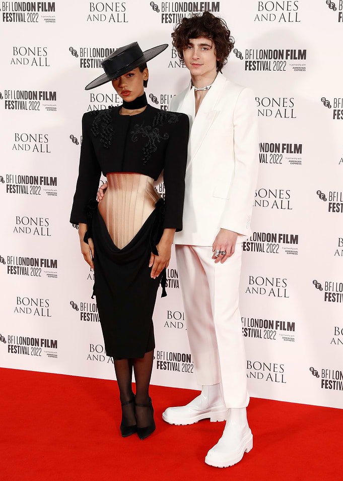 Timothée Chalamet and Taylor Russell at Premiere