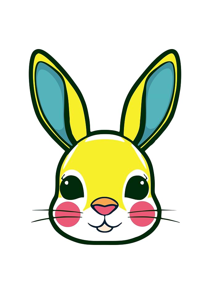 Cute Yellow Bunny Face