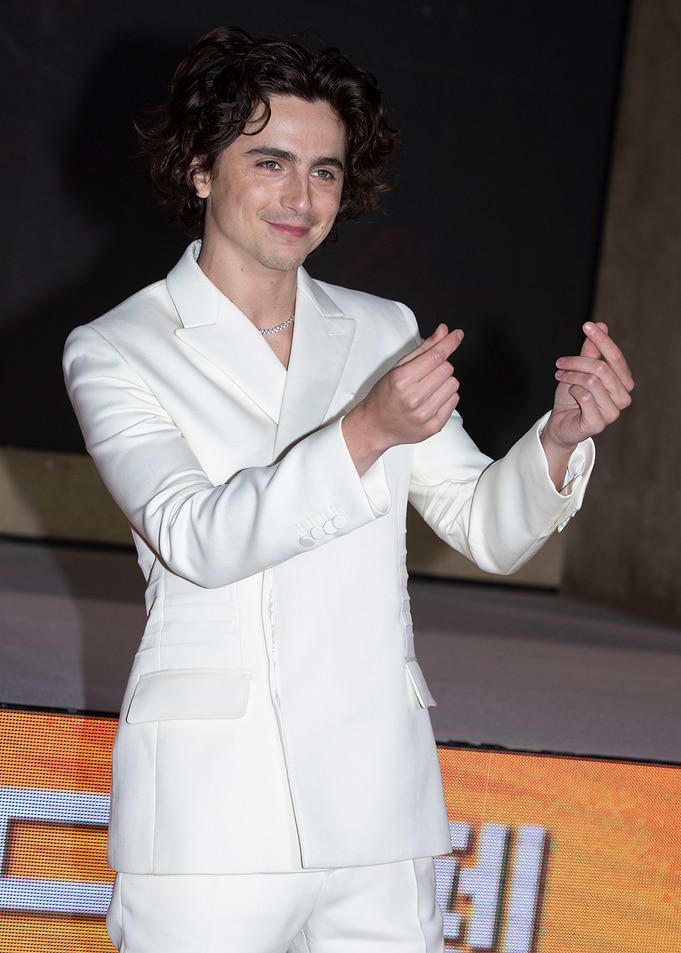 Timothée Chalamet in White Suit