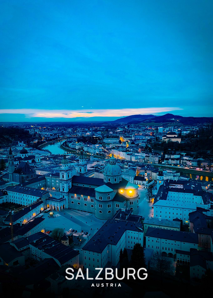 Salzburg Cityscape at Dusk