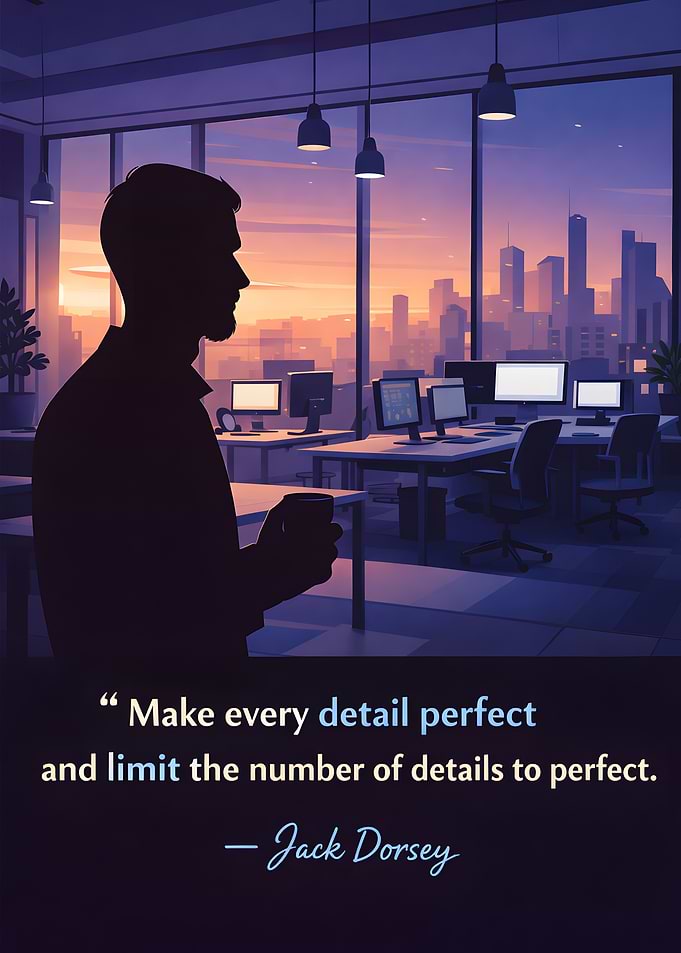 Jack Dorsey Quote Office Sunset