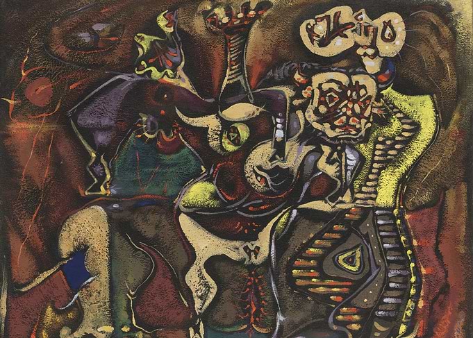 andre masson Surreal Abstract Figures in Earth Tones