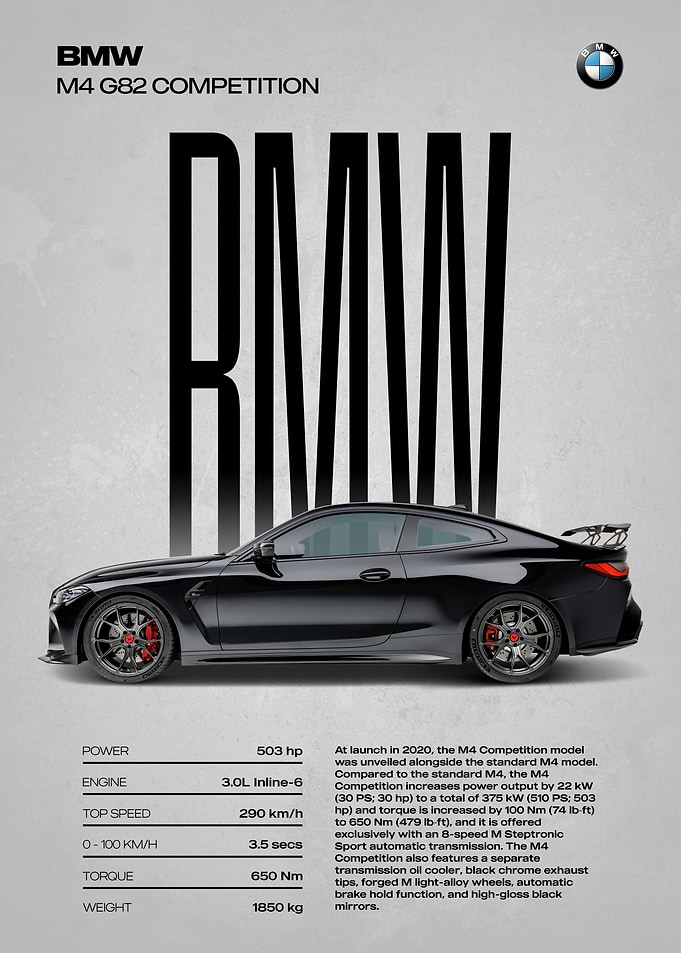 BMW M4 G82 Competition Poster