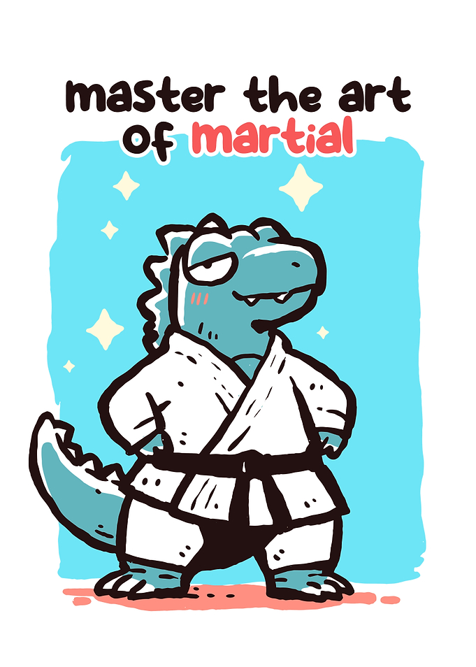 Cute Dinosaur Martial Artist