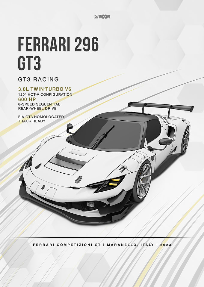 Ferrari 296 GT3 Race Car