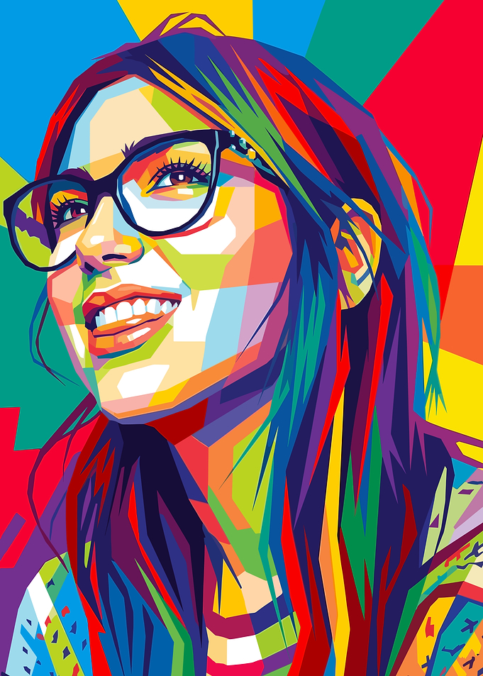 Colorful Pop Art Portrait of a Dua Lipa