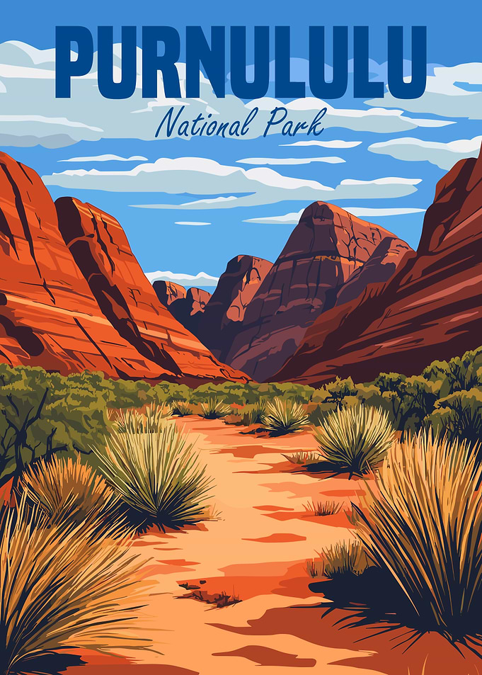 Purnululu National Park Vintage Poster