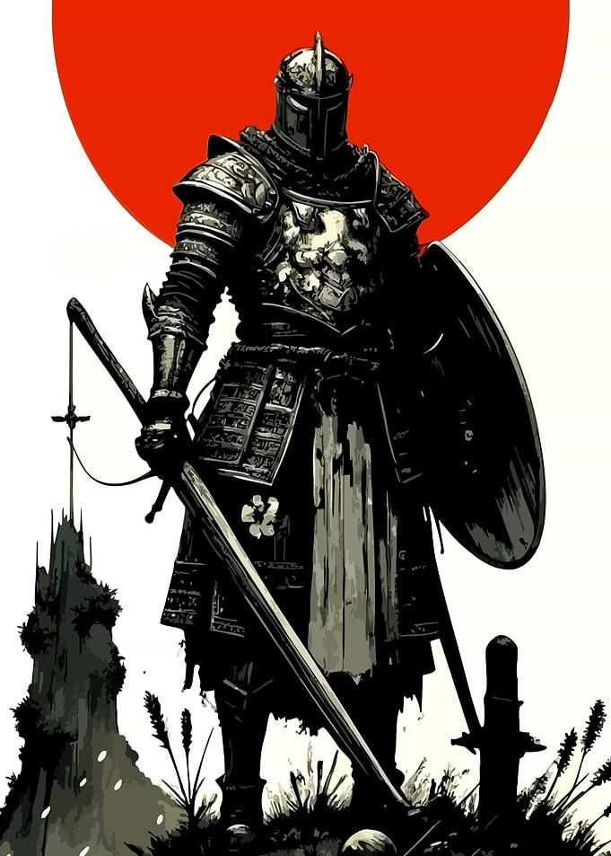 Knight with Katana and Shield