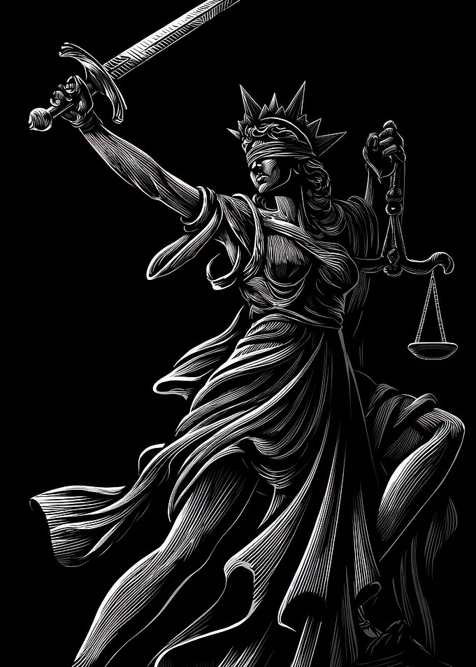 Lady Justice with Sword and Scales