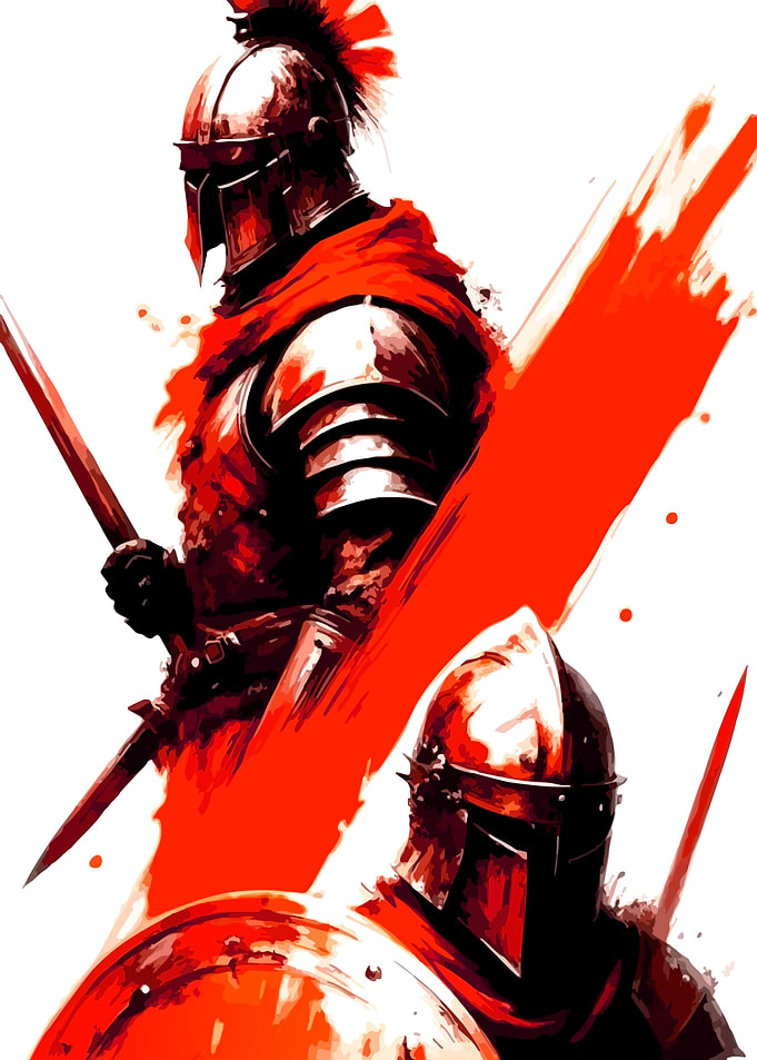 Warriors in Red Armor
