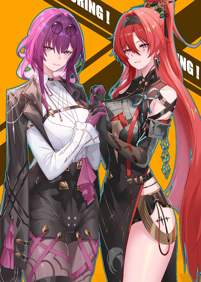 Two Anime Girls Posing