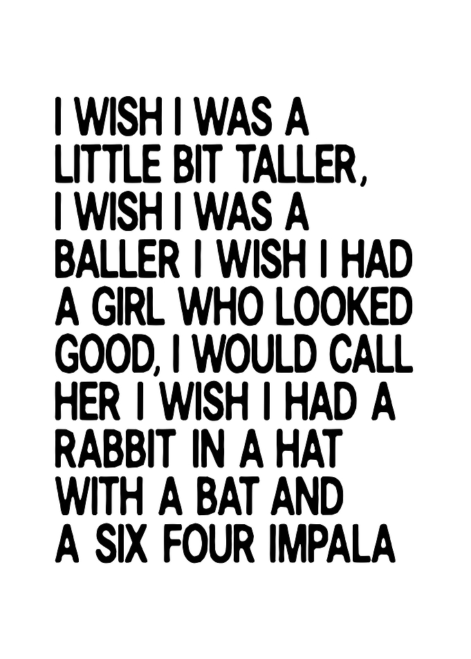 Funny Wish List Text Art
