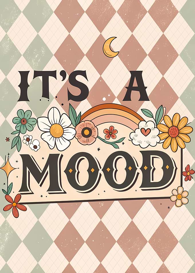 It's A Mood Retro Floral Rainbow