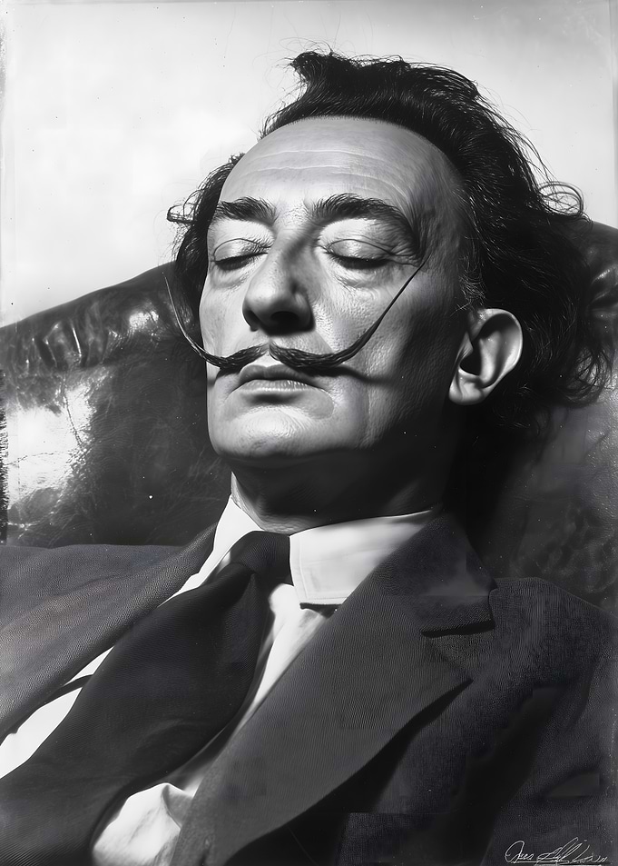 Salvador Dalí Sleeping Portrait