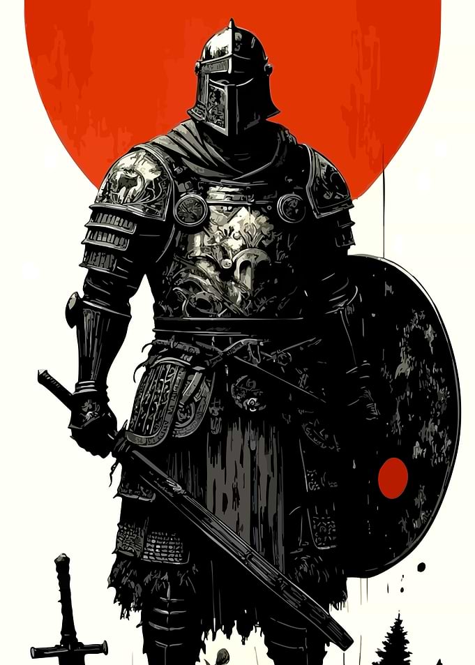 Knight with Sword and Shield