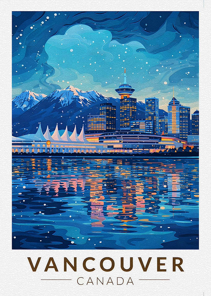 Vancouver Skyline at Night
