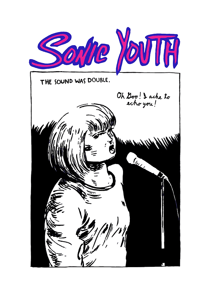 Sonic Youth singer with microphone