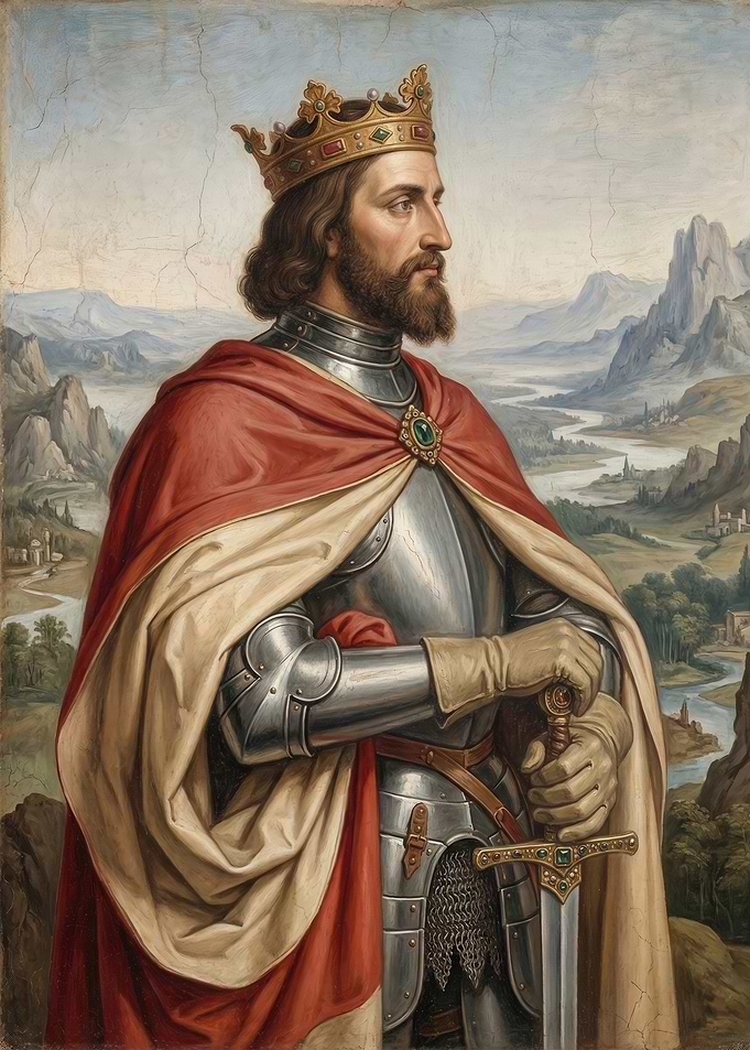 King in Armor with Sword