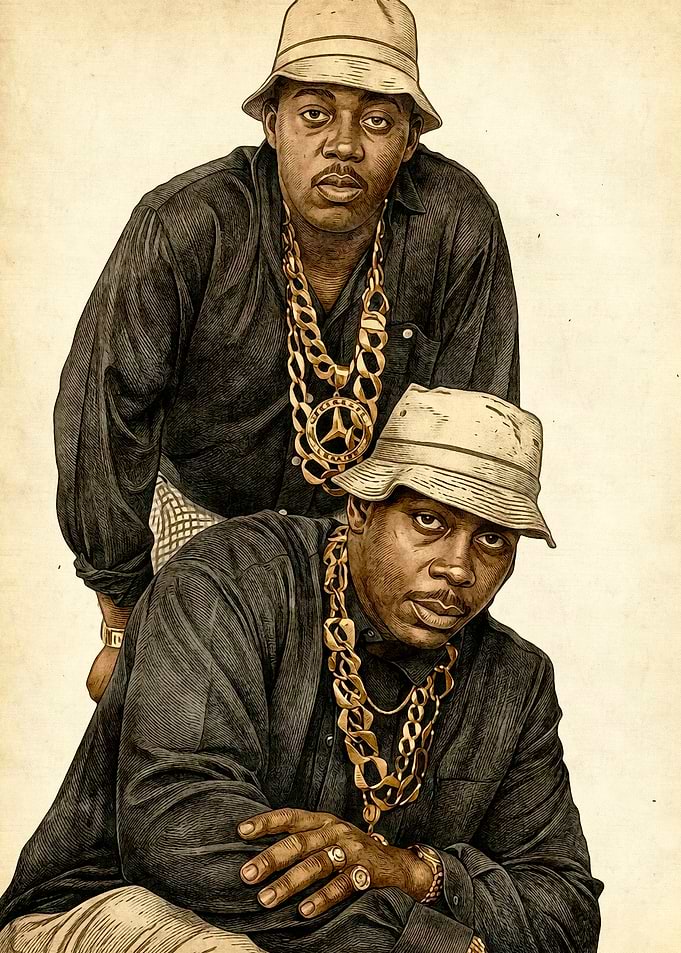 Run-DMC Hip Hop Duo Portrait