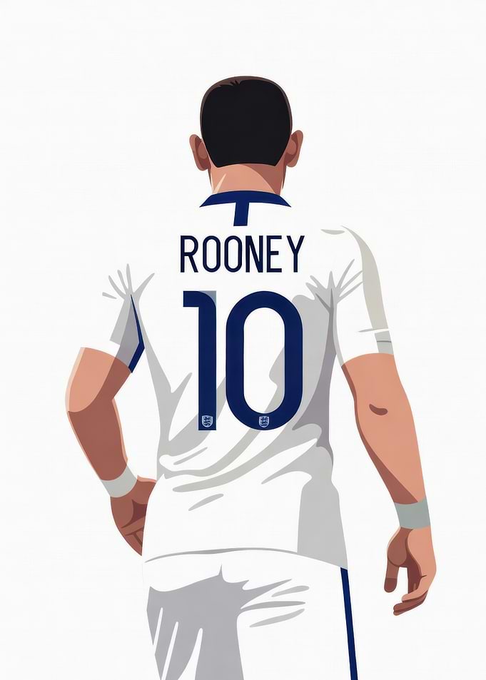 Wayne Rooney England Jersey Back