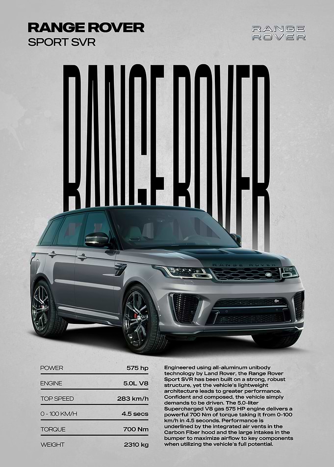 Range Rover Sport SVR Car