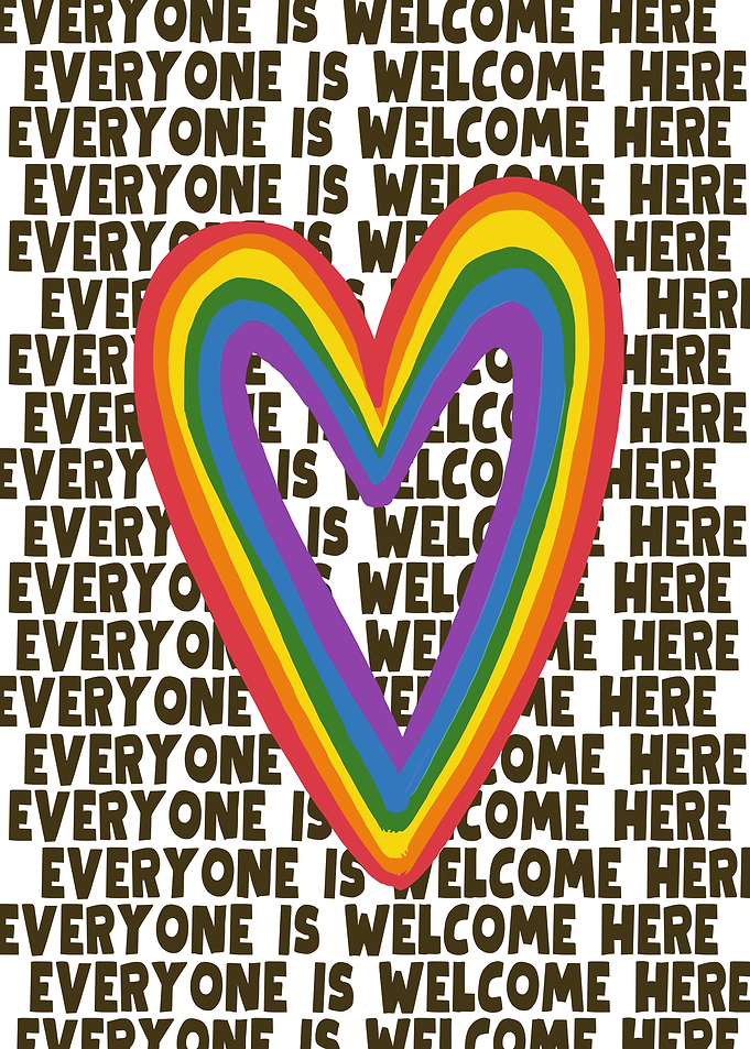 Rainbow Heart Welcome Message