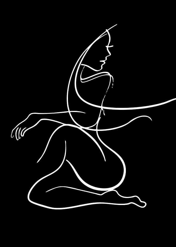 Minimalist Line Art of a Woman