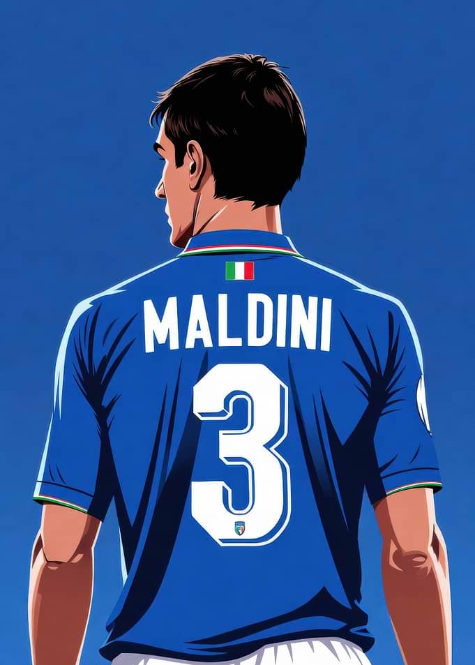 Paolo Maldini Italy Football Jersey