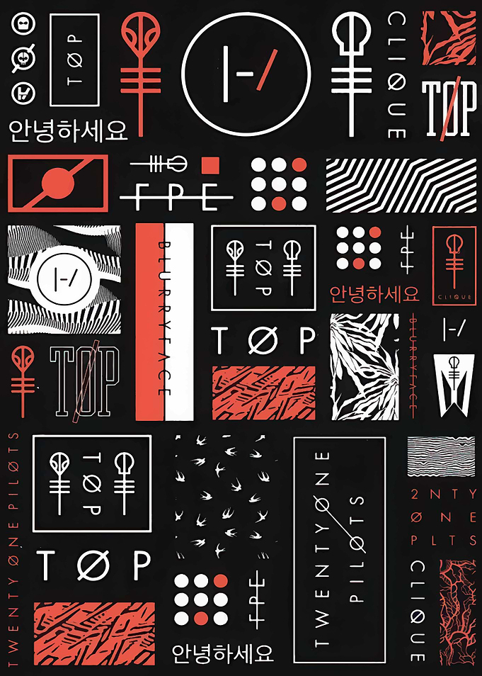 Twenty One Pilots Album Art Collage