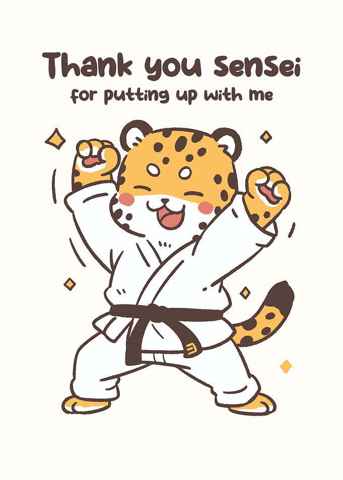 Cute Leopard in Karate Gi