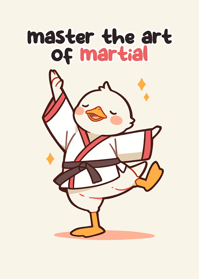 Cute Duck Martial Artist