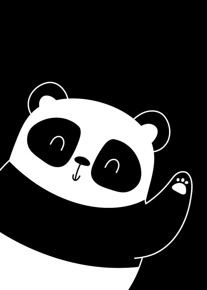 Cute Panda Waving Hello