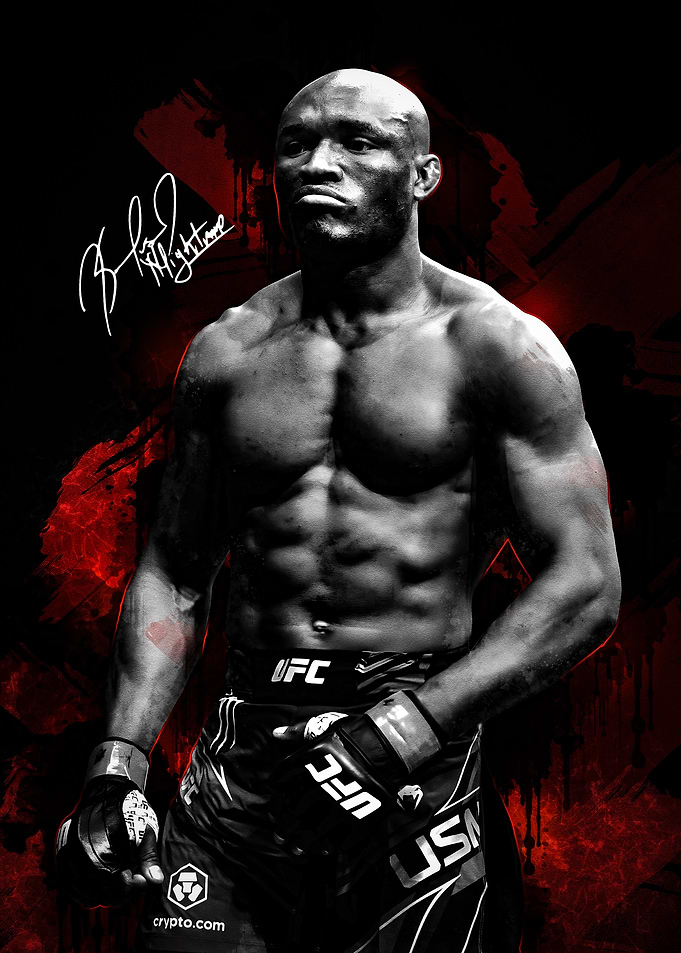 Kamaru Usman UFC Fighter Portrait