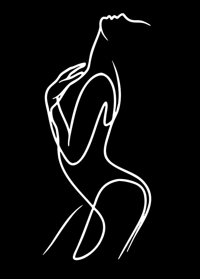 Elegant Line Art of a Woman