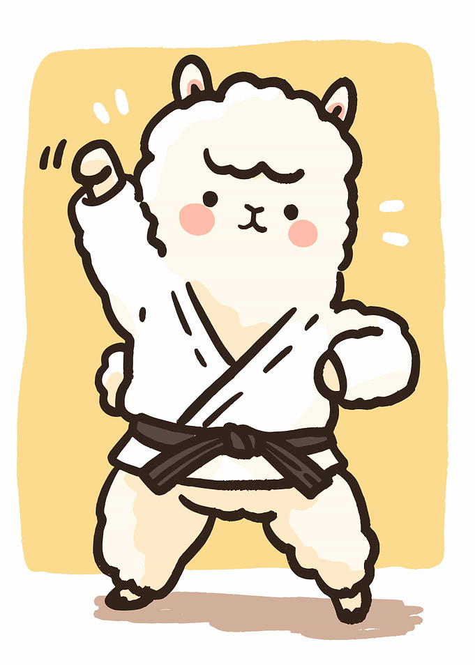 Cute Alpaca in Karate Gi
