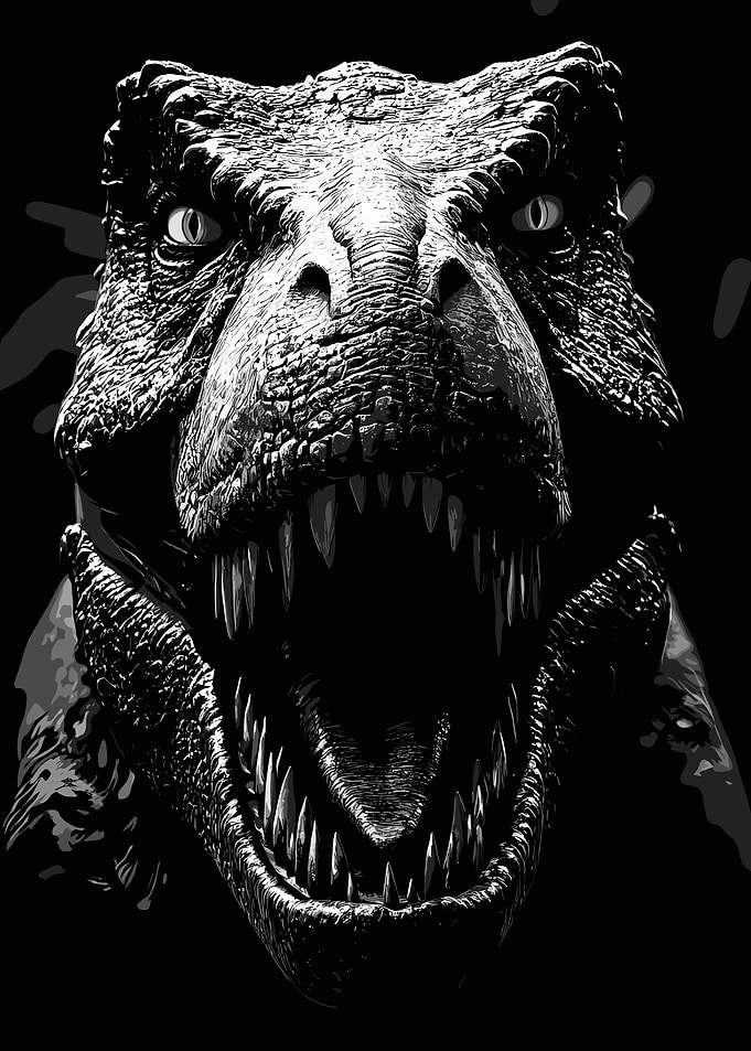 Fierce Tyrannosaurus Rex Roaring