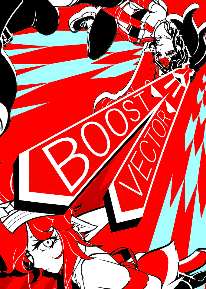 Anime characters with Boost Vector banners