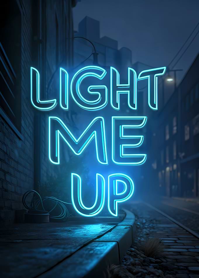 Light Me Up Neon Sign