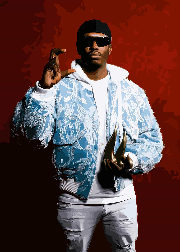Man in patterned jacket holding award