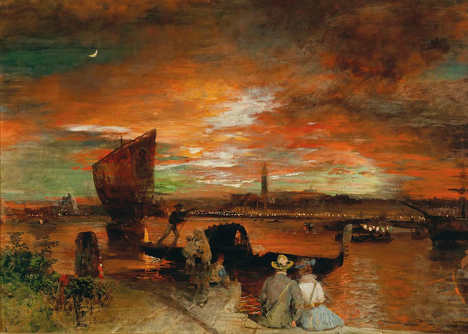 Venetian Canal at Sunset