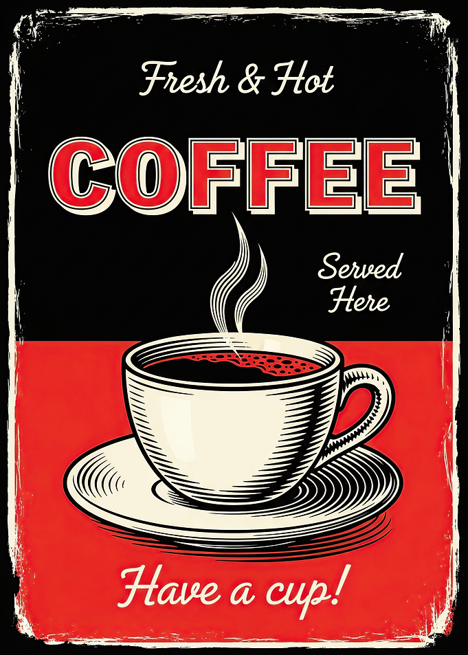 Retro Coffee Advertisement